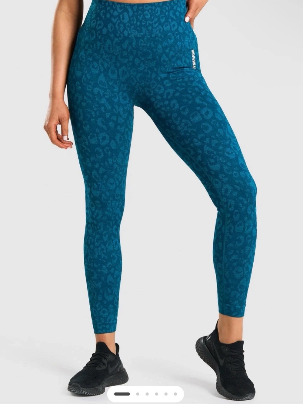 Gymshark Adapt Animal Seamless Leggings  Blue Teal Size XL